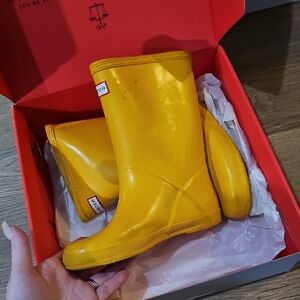 Hunter Kids' Bright Yellow Rain Boots
